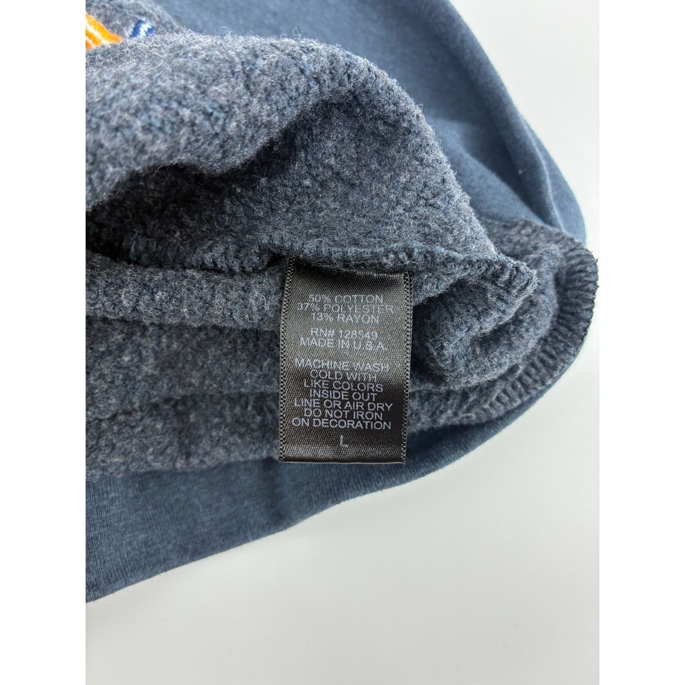 Aviator Nation 5 Stripe Zip Up Hoodie Navy Blue Charcoal Grey Large Made in USA - Picture 5 of 8